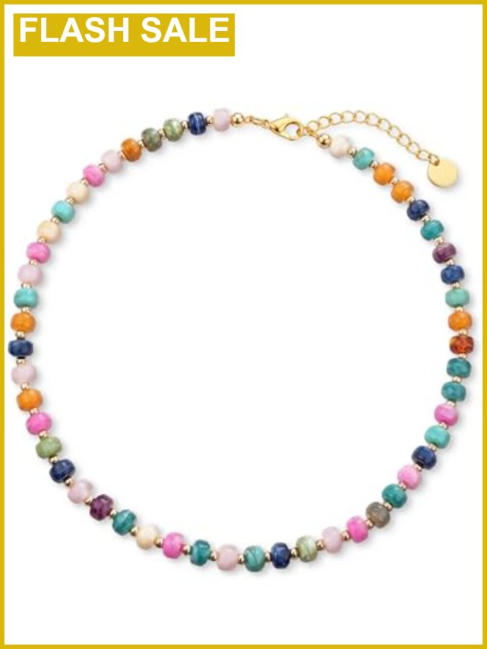 Resin Beaded Necklace Adjustable Lobster Clasp Summer Jewelry